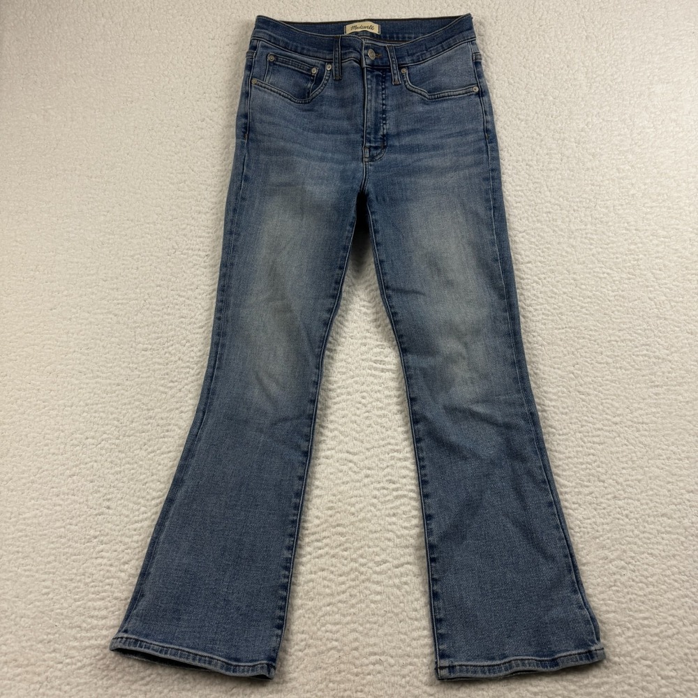 Madewell Jeans Womens 27 Blue Bootcut Mid Rise Kick Out Denim Stretch
